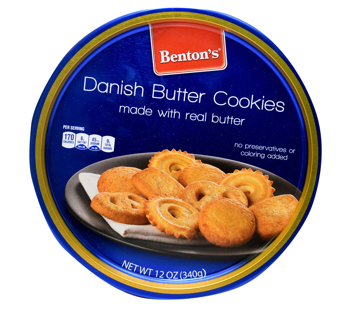 Benton's DANISH BUTTER COOKIES made with real butter 340g GBN Farms