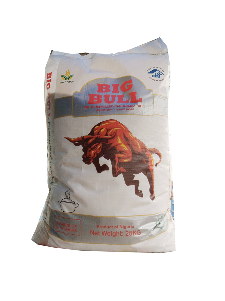 BIG BULL PARBOILED RICE 25KG – GBN Farms